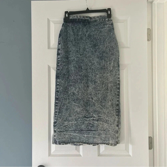 Vintage Jean St. Tropez Denim Skirt Midi Acid Wash Size 5 - Picture 8 of 8